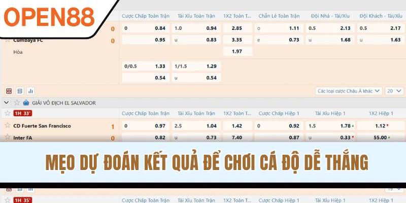 Mẹo dự đoán kết quả để chơi cá độ dễ thắng